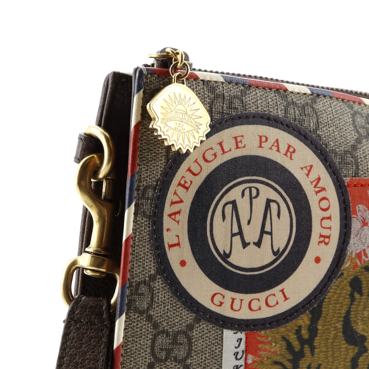 Courrier Pouch GG Coated Canvas with Applique - Deep Luxury