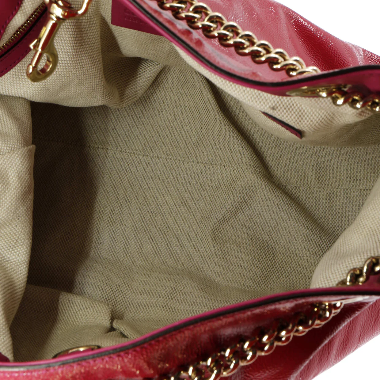 Soho Chain Strap Shoulder Bag Patent Medium - Deep Luxury