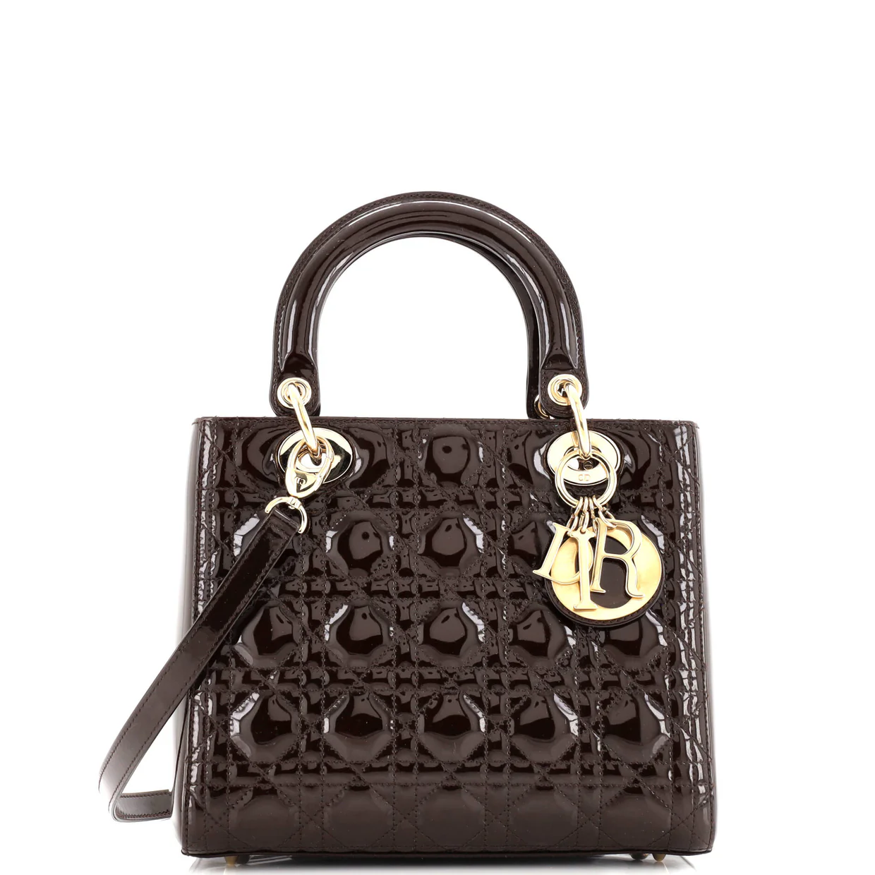 Lady Dior Bag Cannage Quilt Patent Medium - Deep Luxury