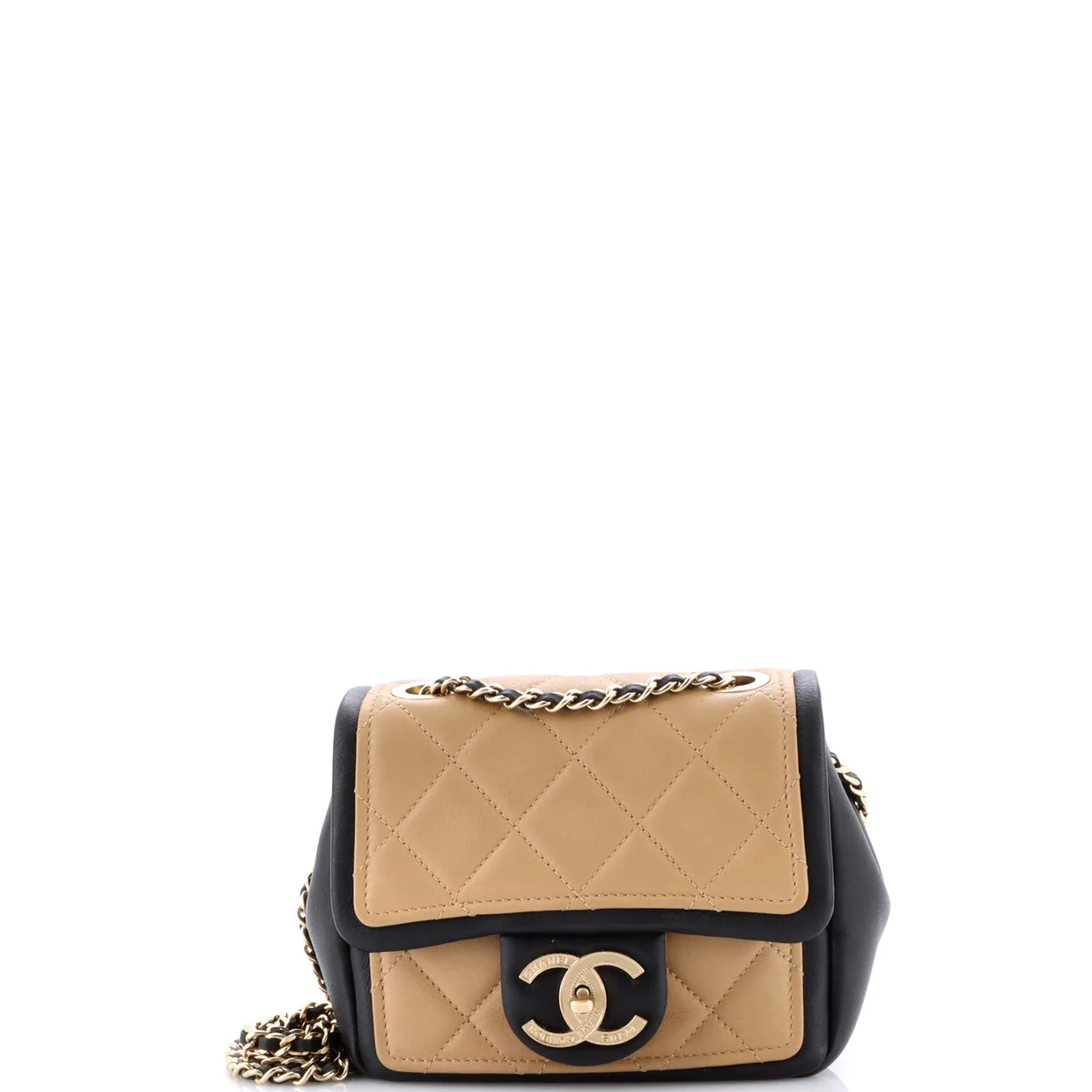 Graphic Flap Bag Quilted Calfskin Mini - Deep Luxury