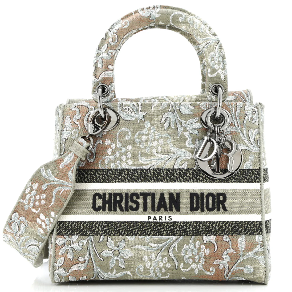 Lady D-Lite Bag Embroidered Canvas Medium - Deep Luxury
