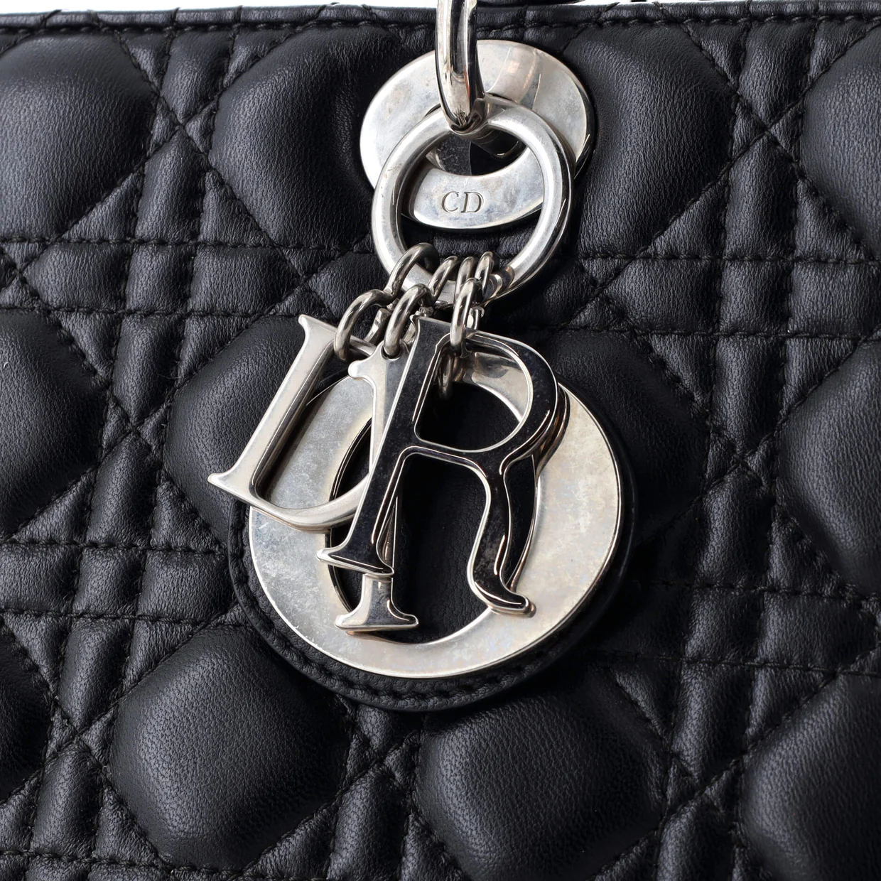 Lady Dior Bag Cannage Quilt Lambskin Large - Deep Luxury