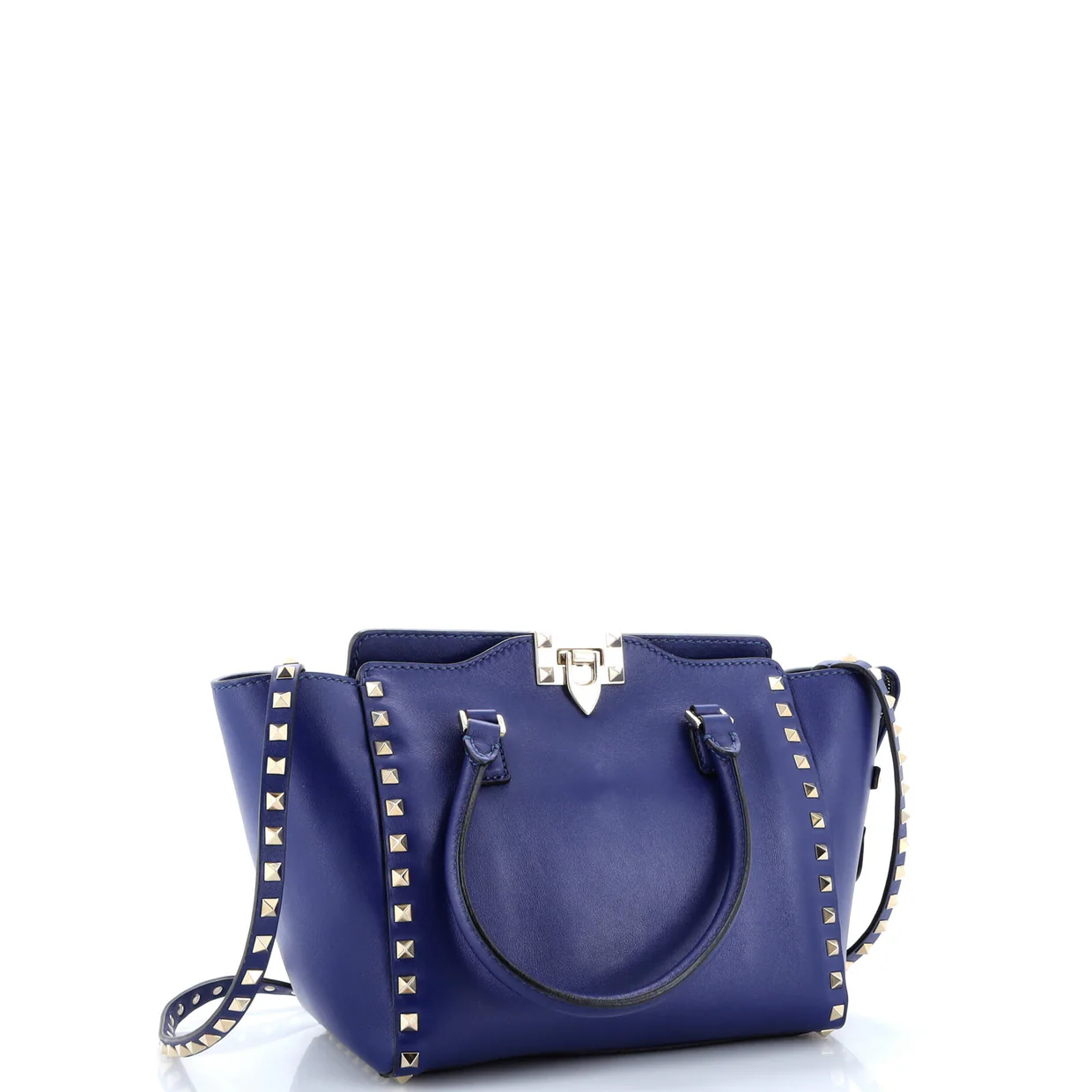 Rockstud Tote Rigid Leather Small - Deep Luxury