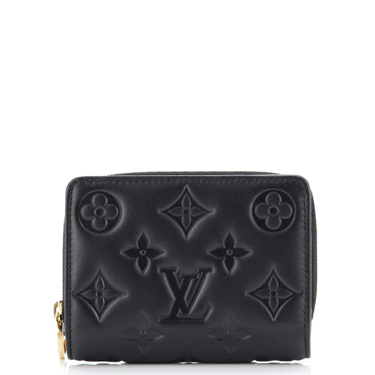 Lou Wallet Monogram Embossed Lambskin - Deep Luxury