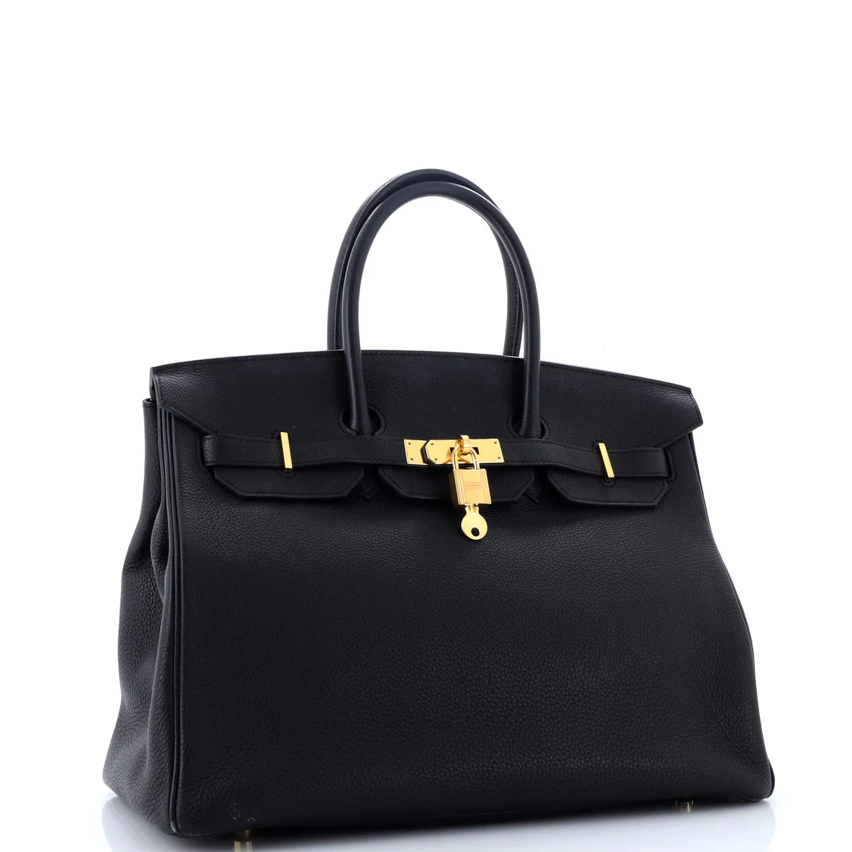 Birkin Handbag Noir Togo with Gold Hardware 35 - Deep Luxury