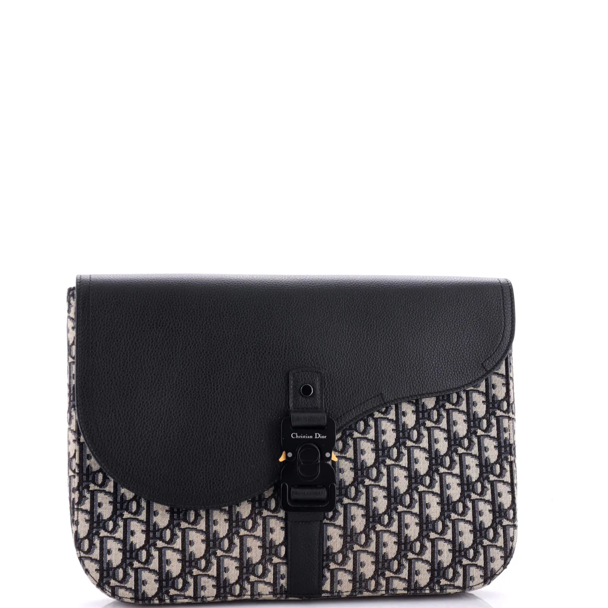 Saddle A4 Clutch Oblique Canvas and Leather - Deep Luxury