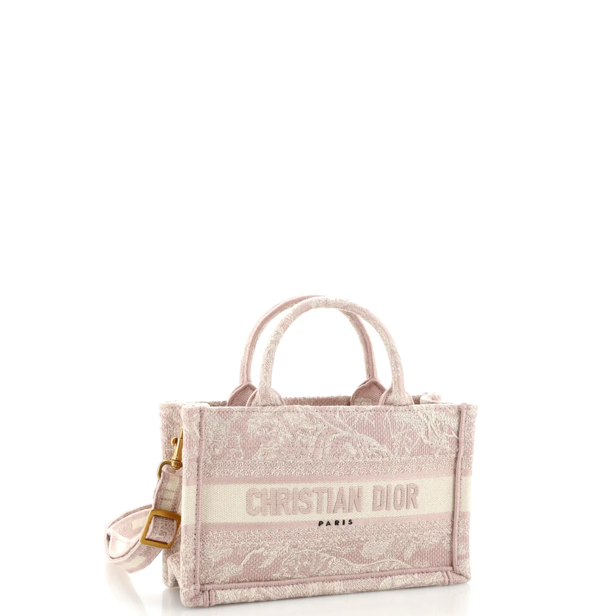 Book Tote with Strap Embroidered Canvas Mini - Deep Luxury