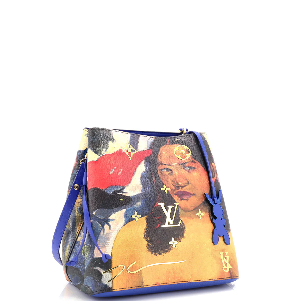 NeoNoe Handbag Limited Edition Jeff Koons Gauguin Print Canvas - Deep Luxury