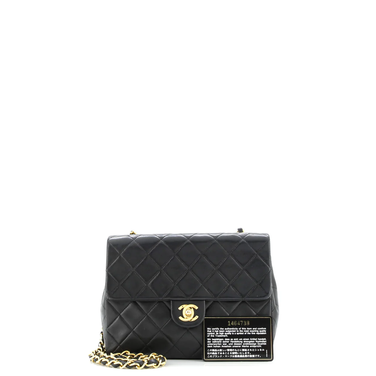 Vintage Square Classic Flap Bag Quilted Lambskin Small - Deep Luxury
