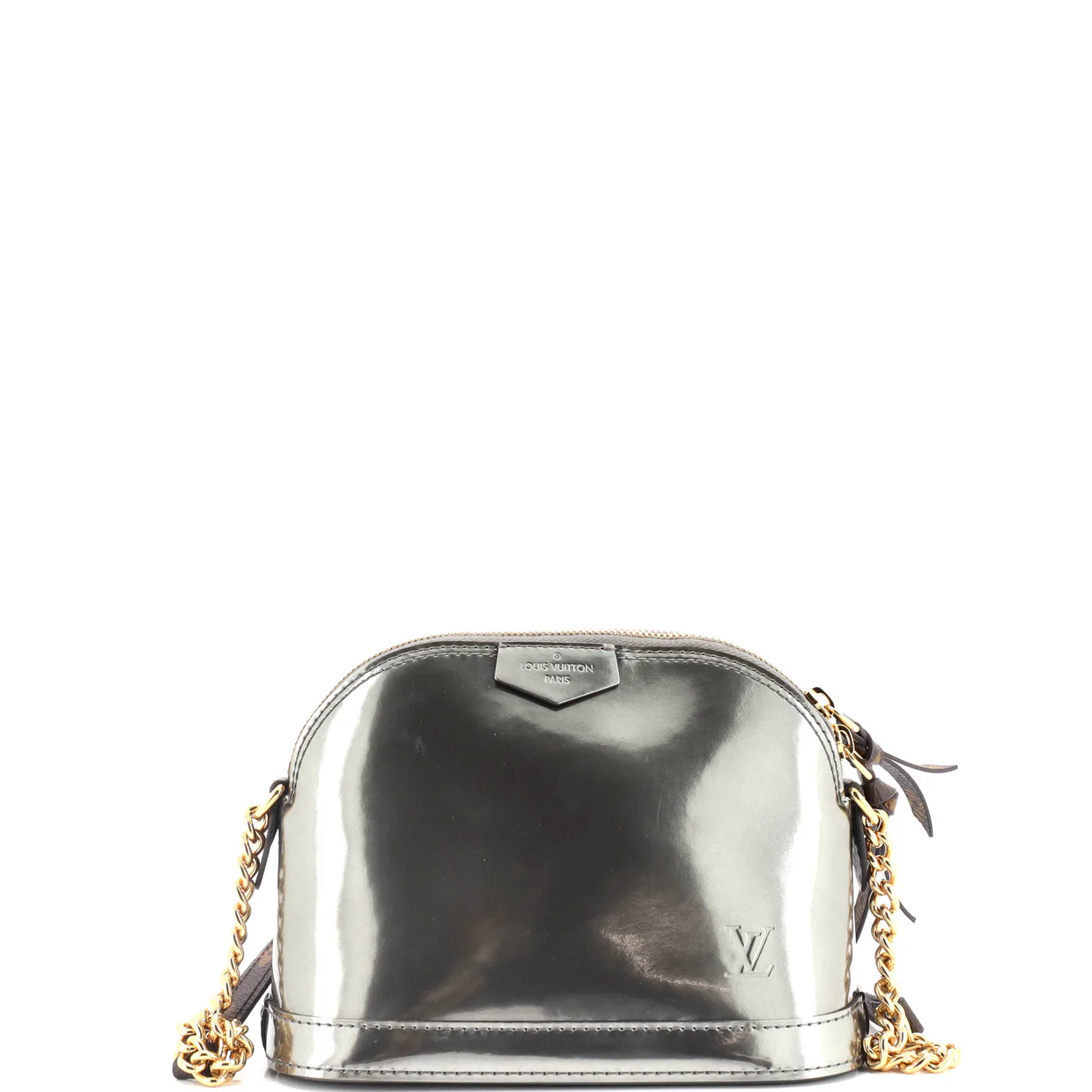 Alma Chain Handbag Vernis with Monogram Canvas Mini - Deep Luxury