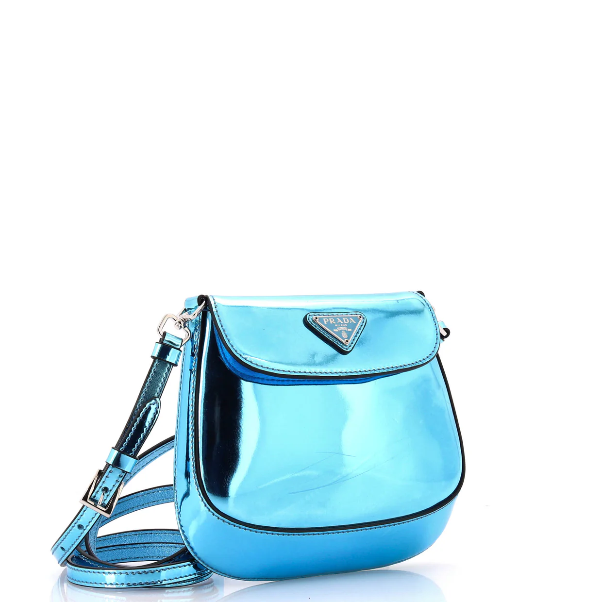 Cleo Flap Shoulder Bag Spazzolato Leather Mini - Deep Luxury