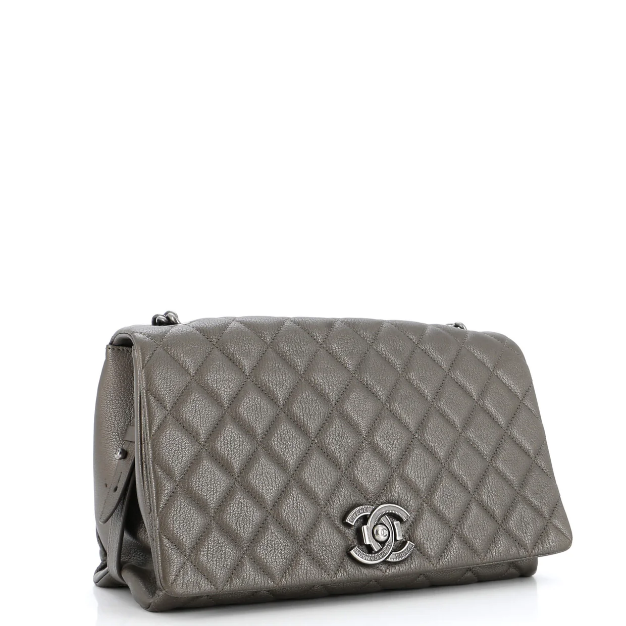 City Rock Flap Bag Quilted Goatskin Large - Deep Luxury