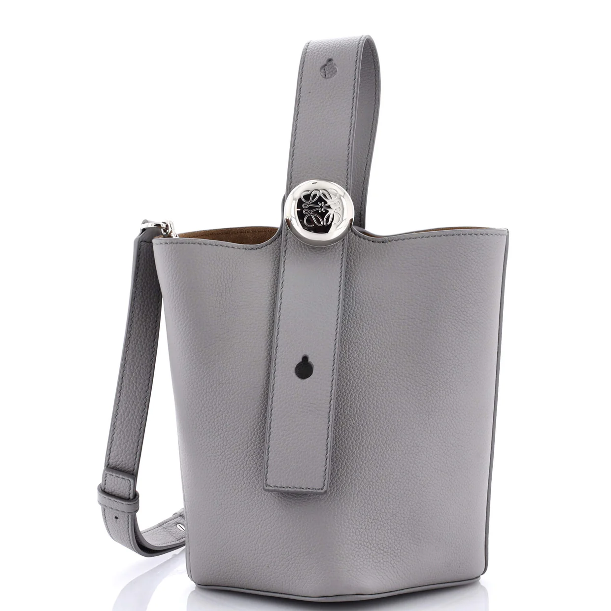 Pebble Bucket Bag Leather - Deep Luxury