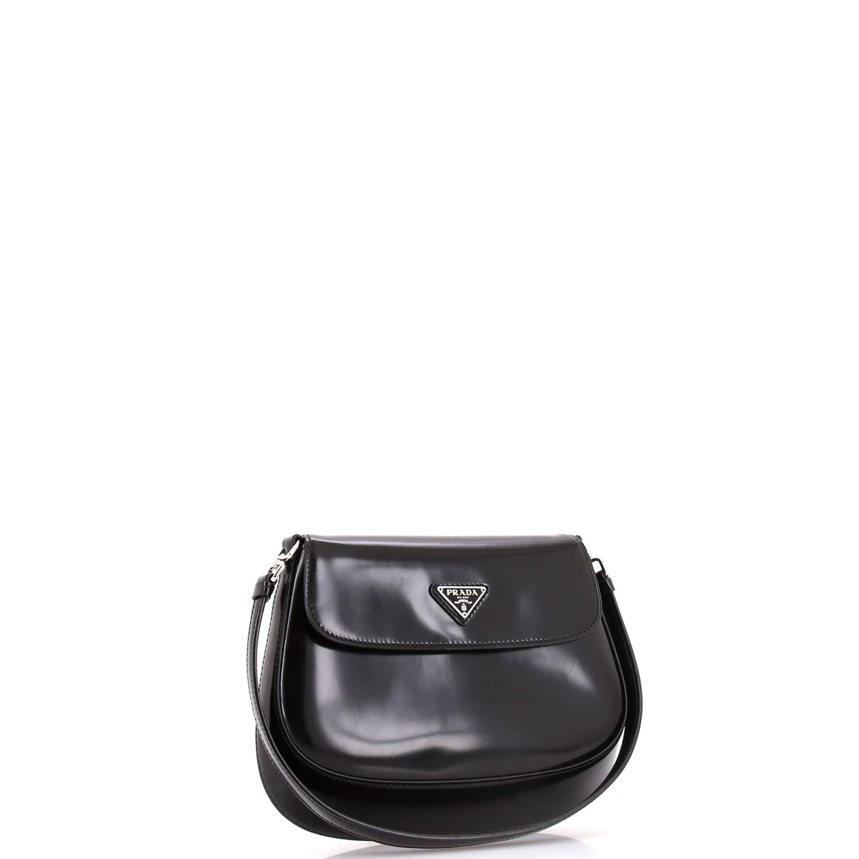 Cleo Flap Shoulder Bag Spazzolato Leather Small - Deep Luxury