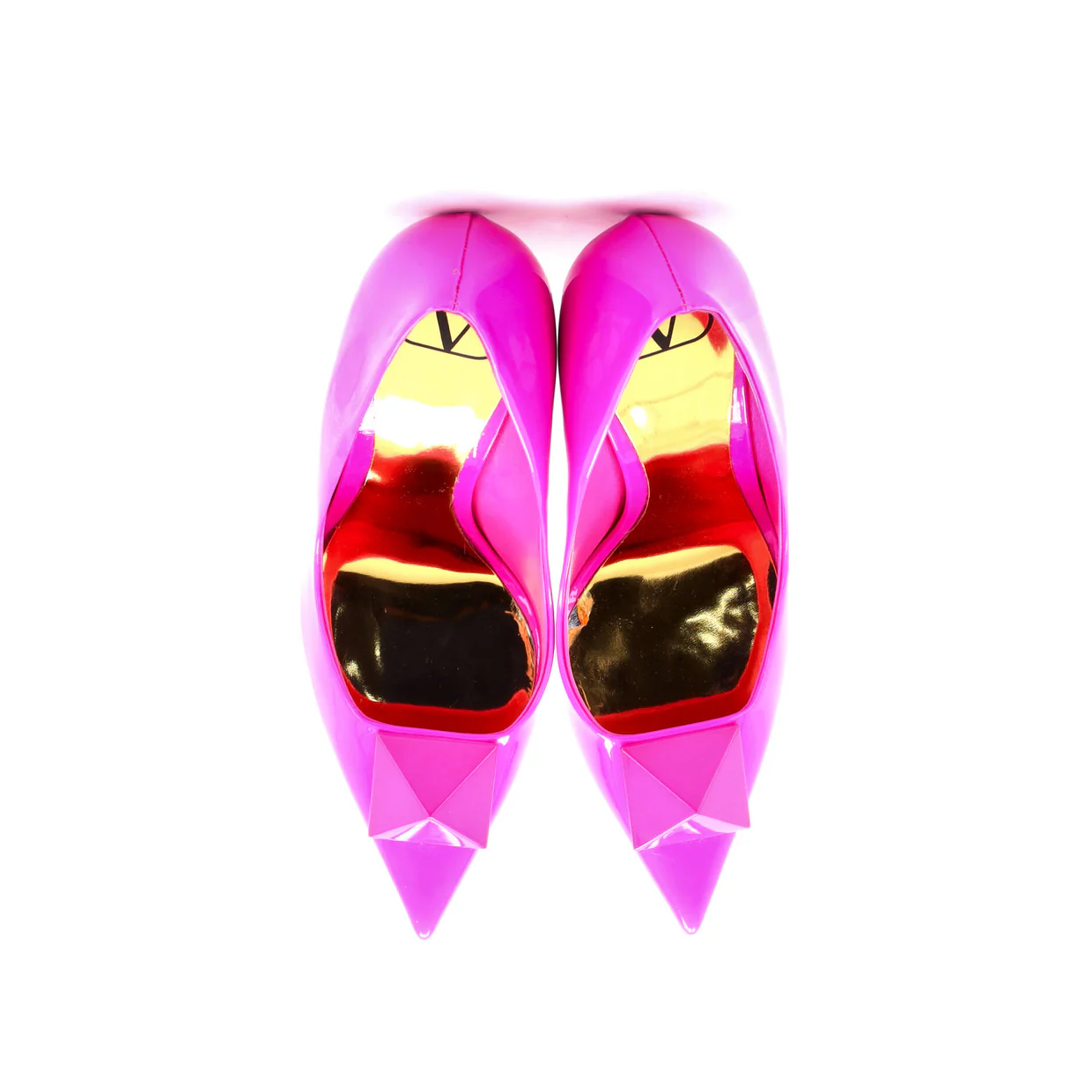 Women's One Stud Pointed Pumps Patent - Deep Luxury