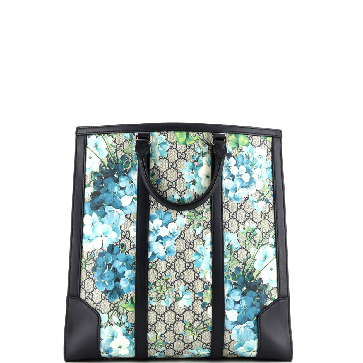 Convertible Tote Blooms Print GG Coated Canvas Tall - Deep Luxury