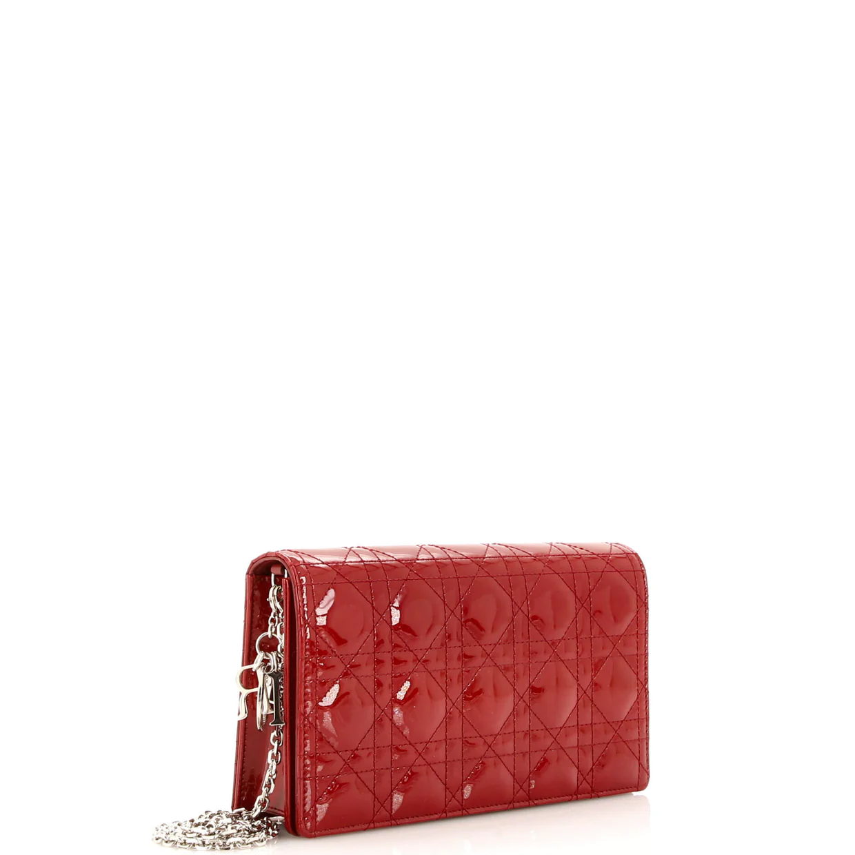 Lady Dior Clutch on Chain Cannage Quilt Patent - Deep Luxury