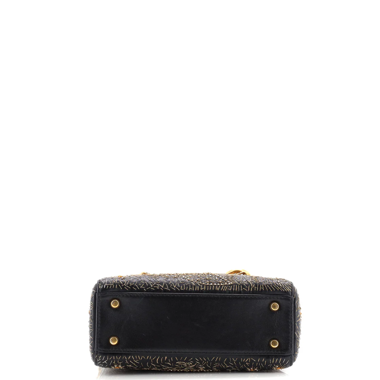 Lady Dior Chain Bag Embroidered Calfskin Mini - Deep Luxury