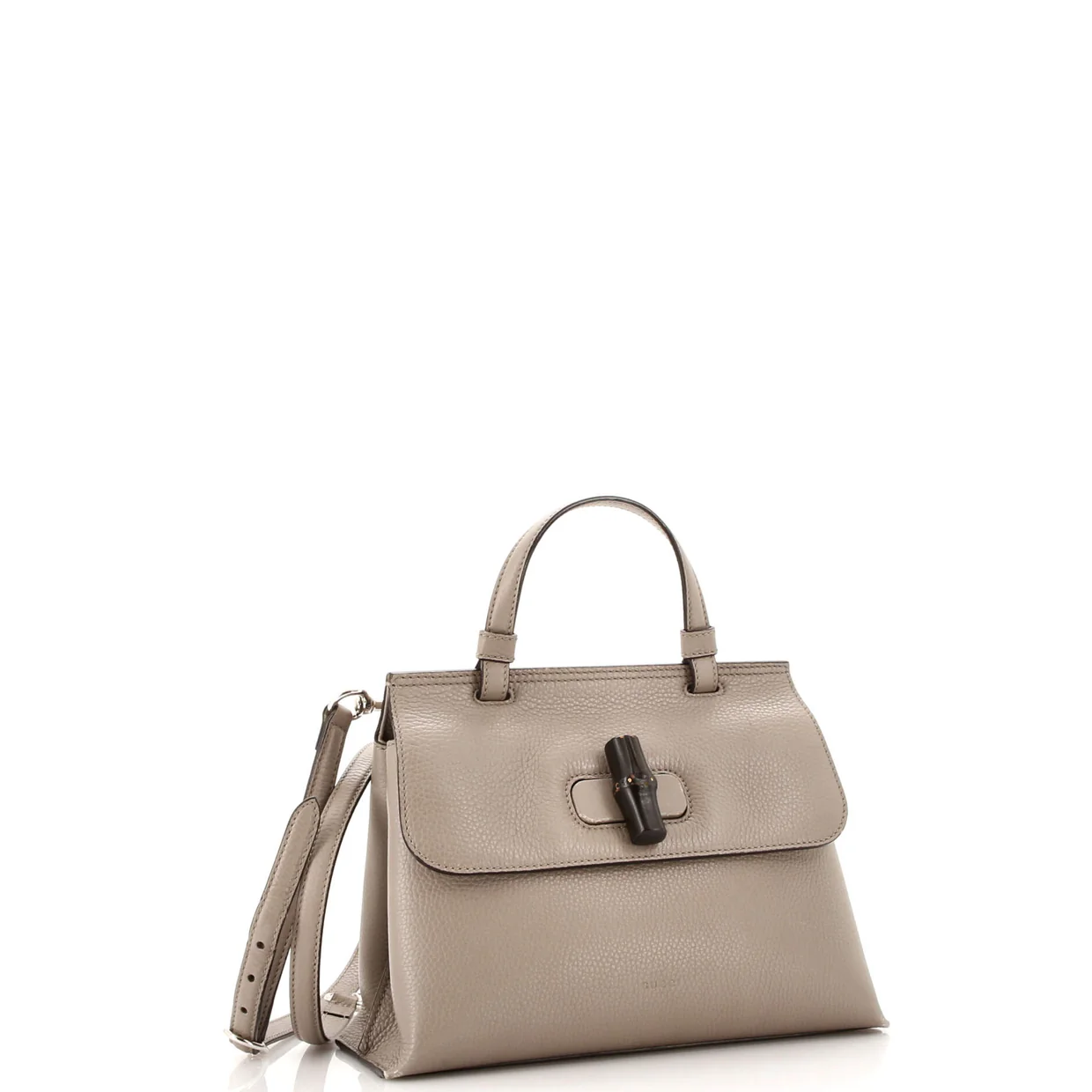 Bamboo Daily Top Handle Bag Leather Small - Deep Luxury