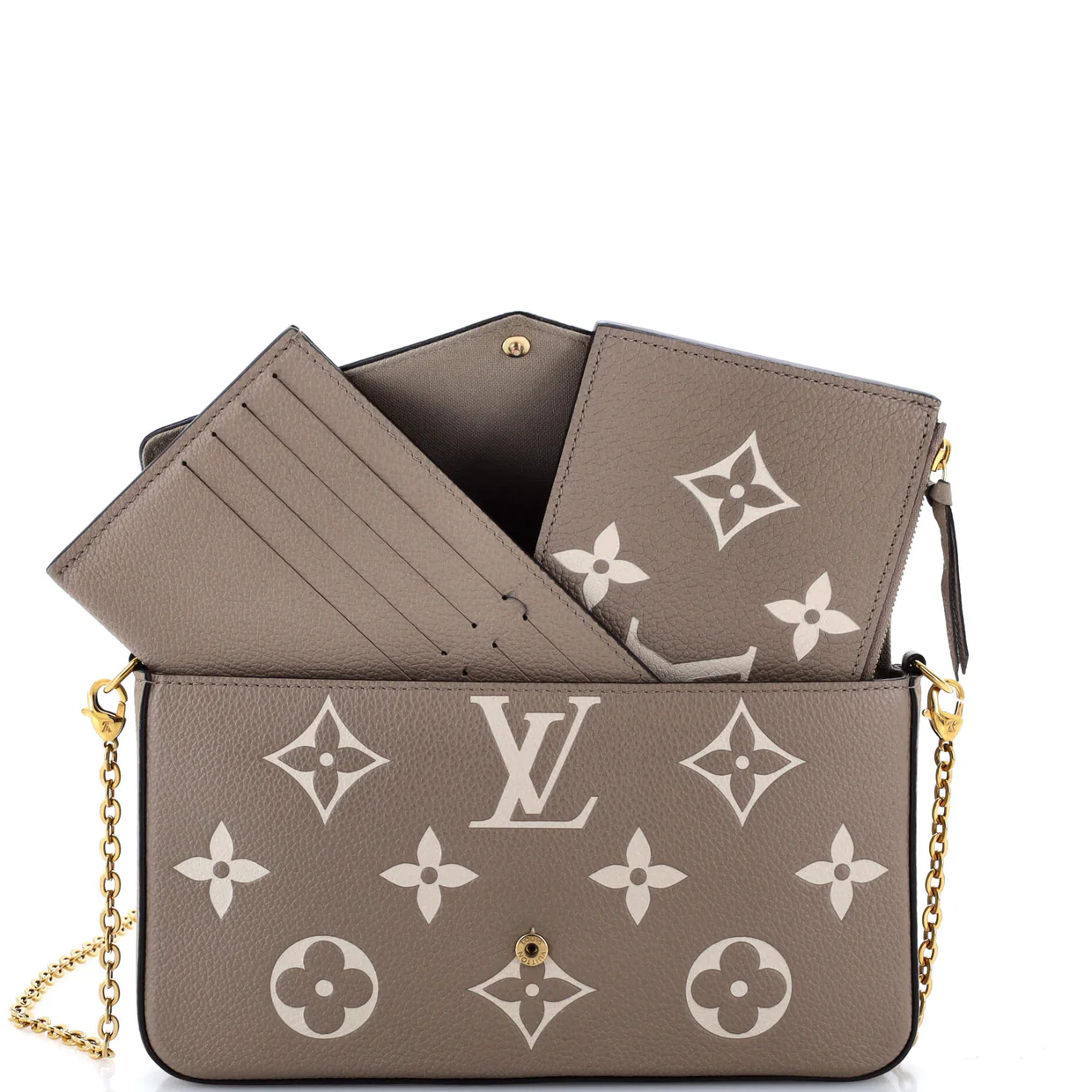 Felicie Pochette Bicolor Monogram Empreinte Giant - Deep Luxury