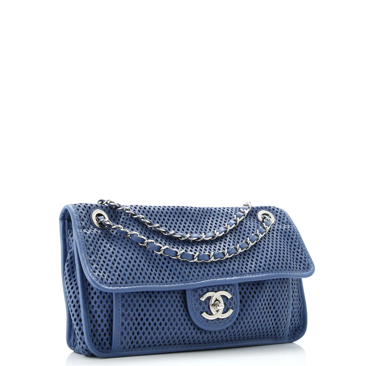 Up In The Air Flap Bag Perforated Leather Medium - Deep Luxury