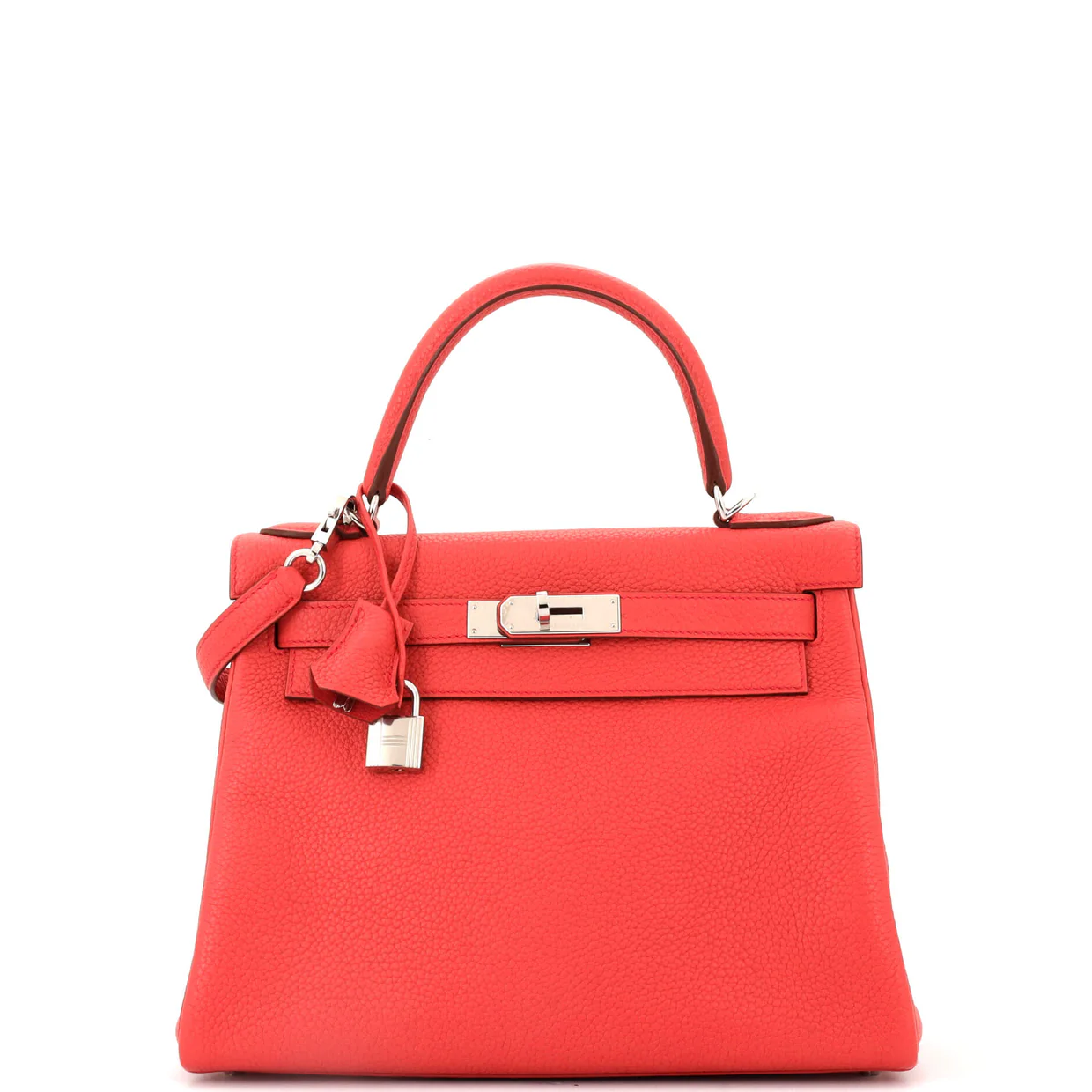 Kelly Handbag Bougainvillier Togo with Palladium Hardware 28 - Deep Luxury