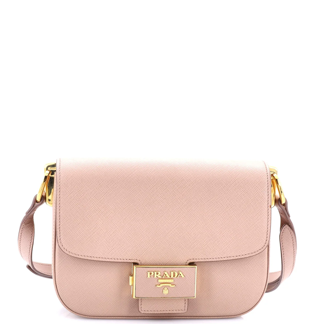 Embleme Flap Bag Saffiano Leather Small - Deep Luxury