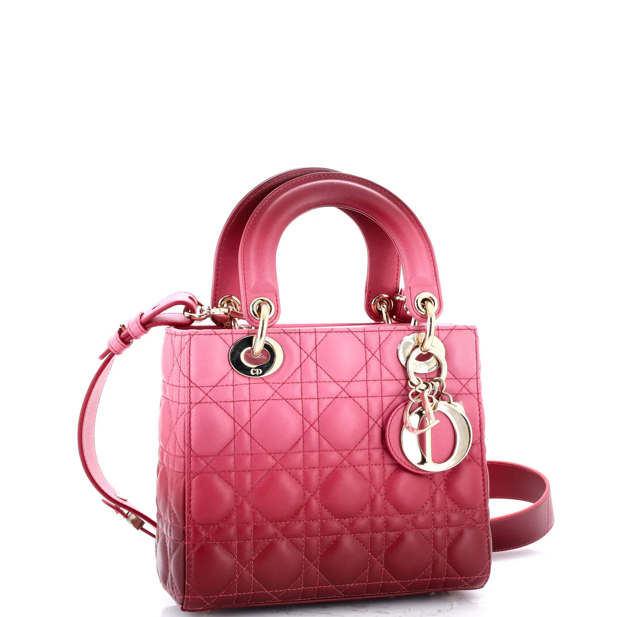 My ABCDior Lady Dior Bag Cannage Quilt Gradient Lambskin Small - Deep Luxury