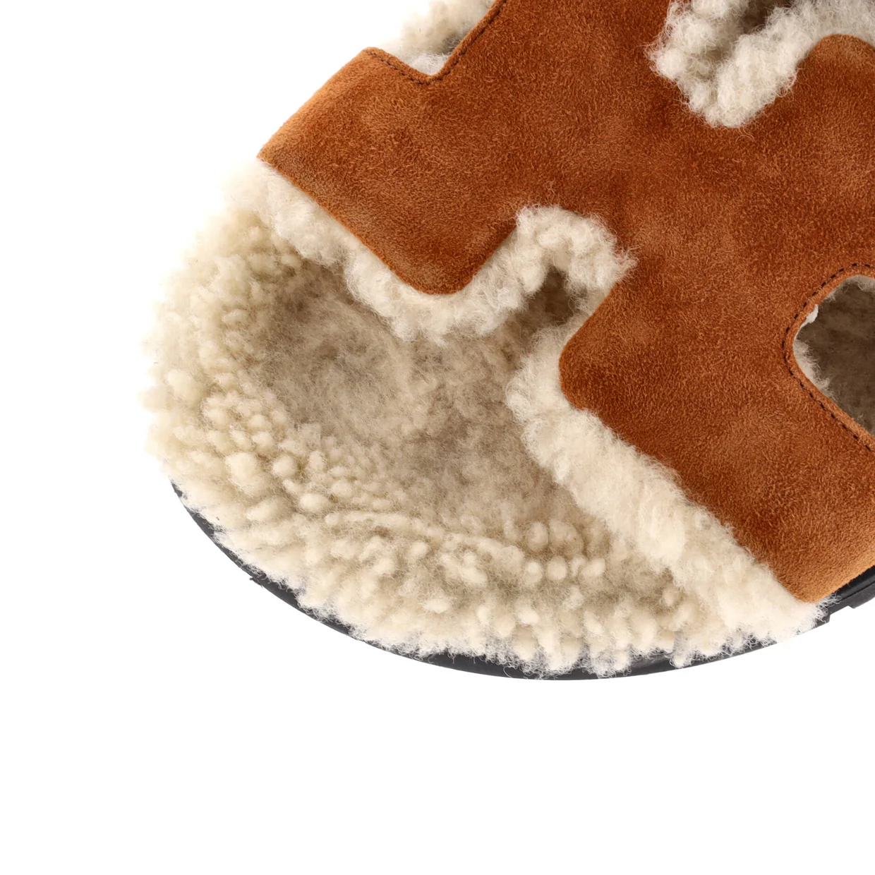 Women's Chypre Sandals Suede with Shearling - Deep Luxury