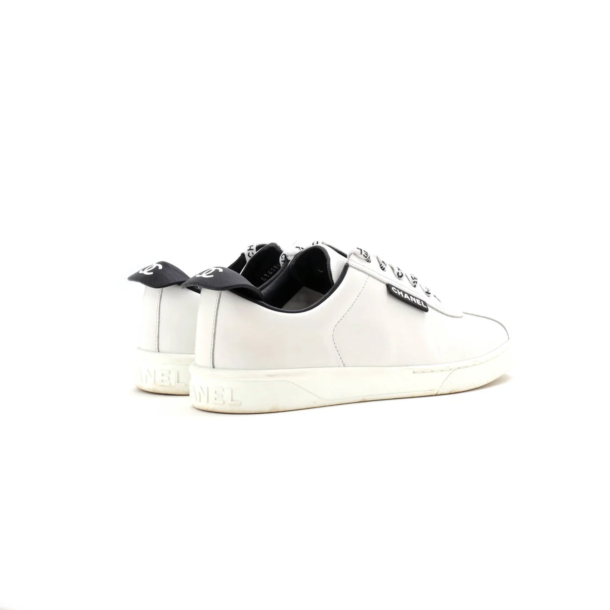 Women's CC Low-Top Flat Runner Sneakers Leather - Deep Luxury