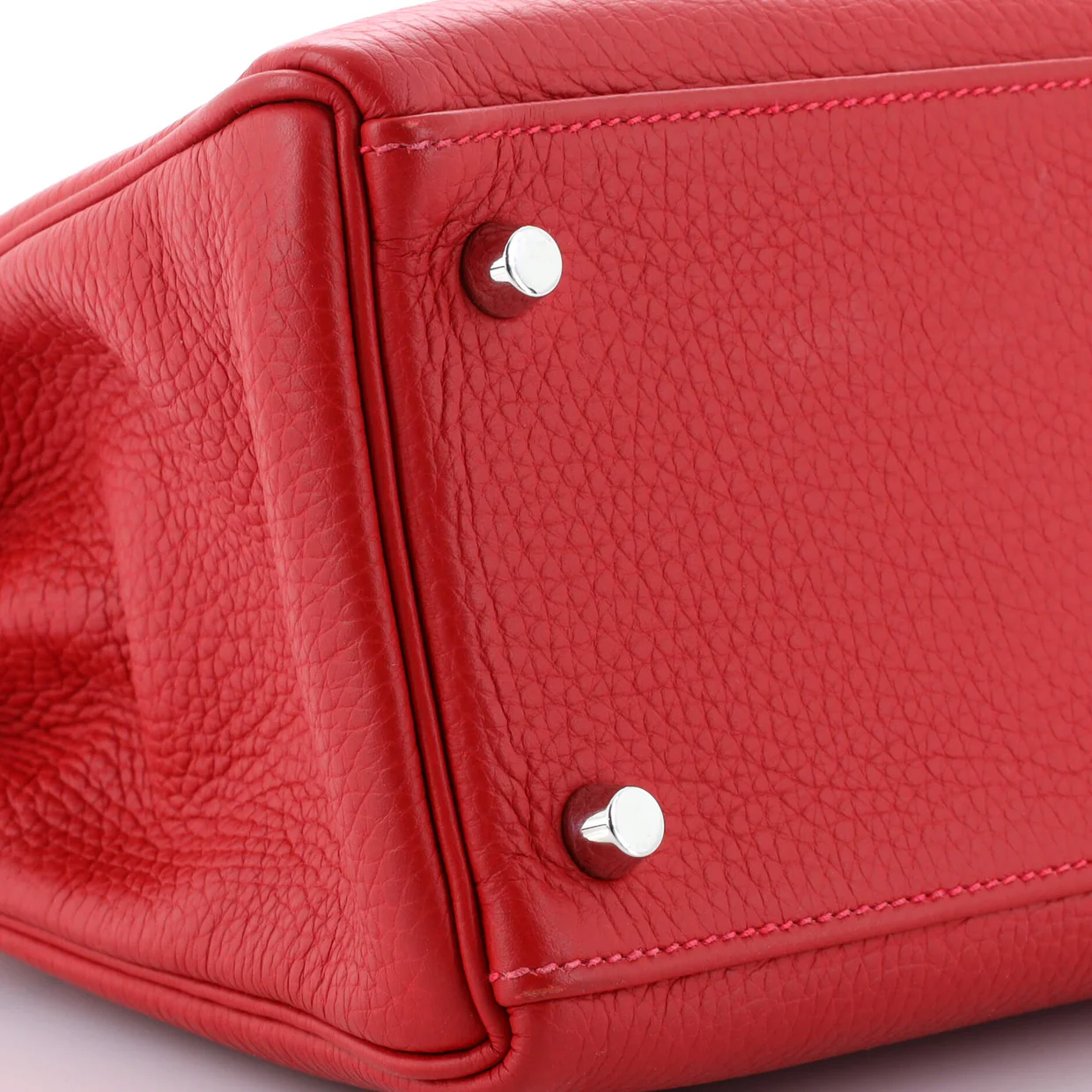 Kelly Handbag Rouge Casaque Clemence with Palladium Hardware 28 - Deep Luxury
