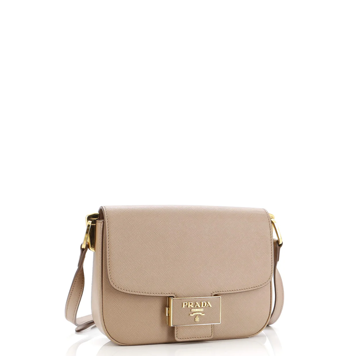 Embleme Flap Bag Saffiano Leather Small - Deep Luxury
