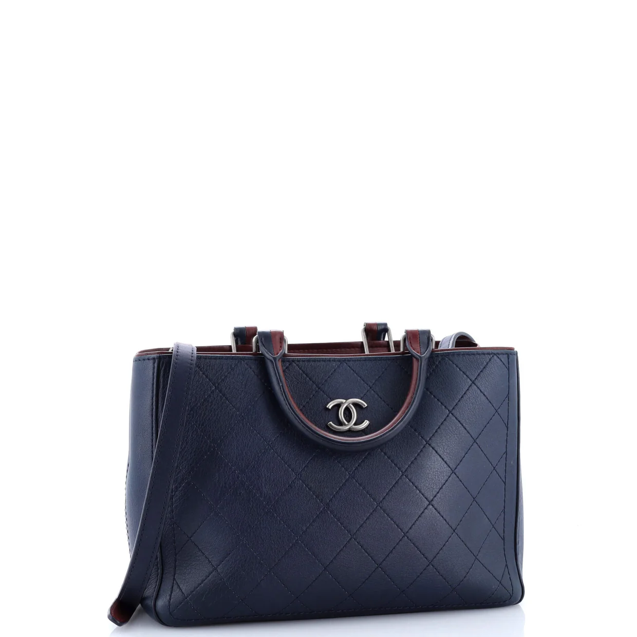 So Light Shopping Tote Stitched Bullskin Medium - Deep Luxury