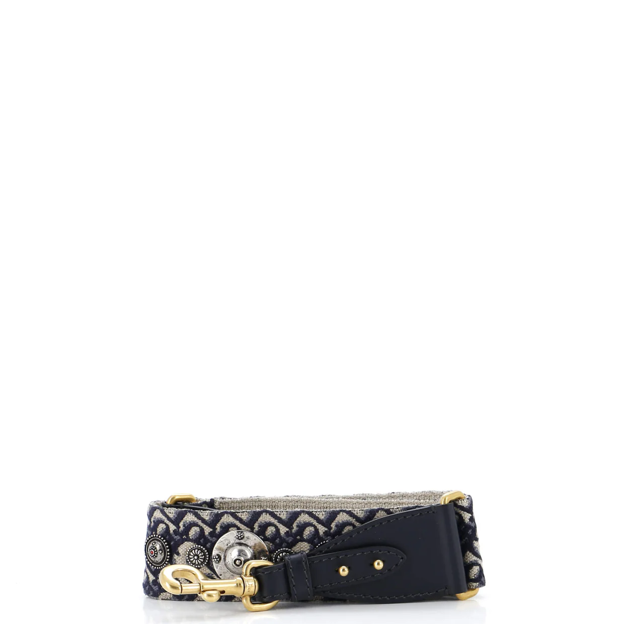 Shoulder Strap Embellished Oblique Canvas - Deep Luxury