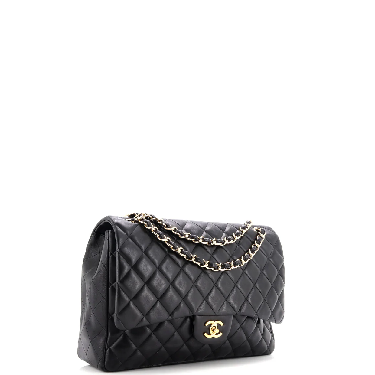 Classic Single Flap Bag Quilted Lambskin Maxi - Deep Luxury