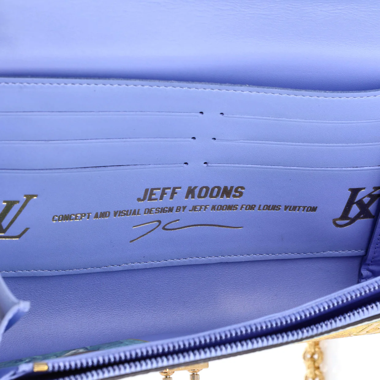 Chain Wallet Limited Edition Jeff Koons Van Gogh Print Canvas - Deep Luxury