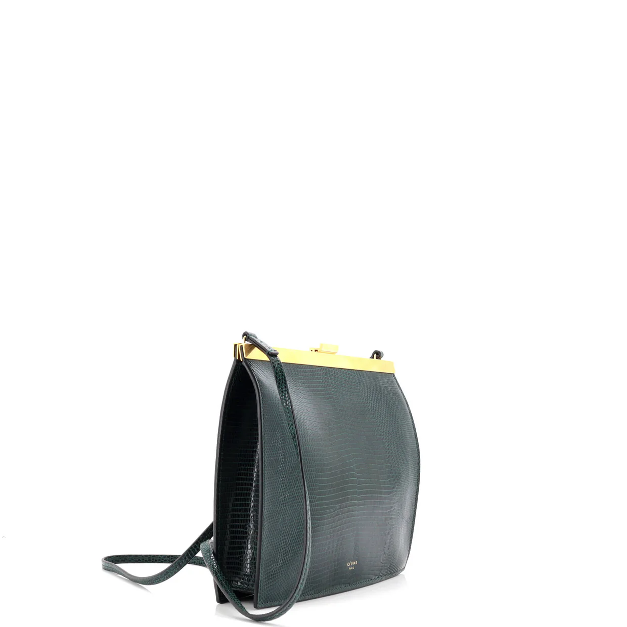 Clasp Crossbody Bag Lizard Mini - Deep Luxury