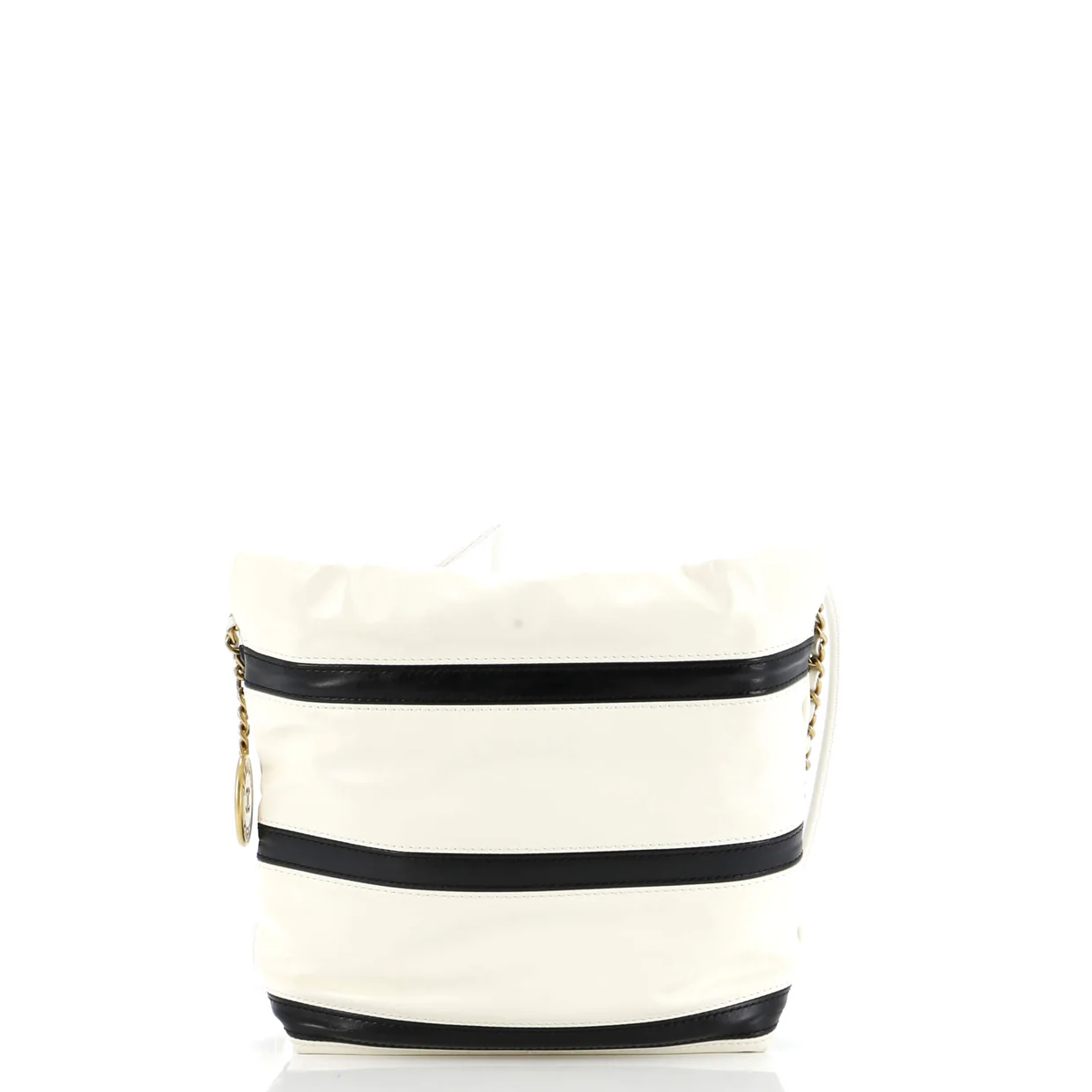 22 Chain Hobo Striped Shiny Calfskin Mini - Deep Luxury