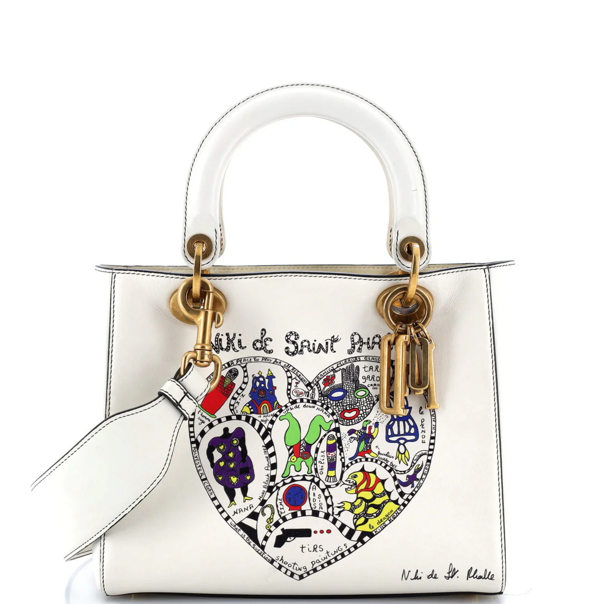 Supple Lady Dior Bag Limited Edition Niki de Saint Phalle Printed Leather Medium - Deep Luxury