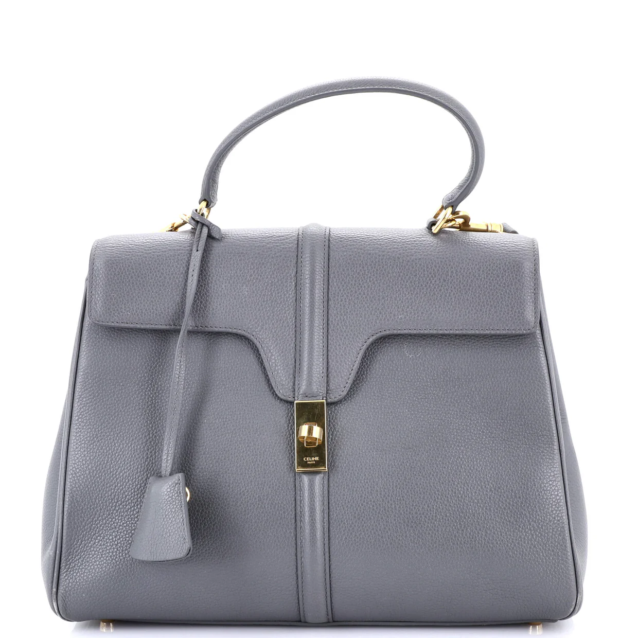 16 Top Handle Bag Grained Calfskin Medium - Deep Luxury