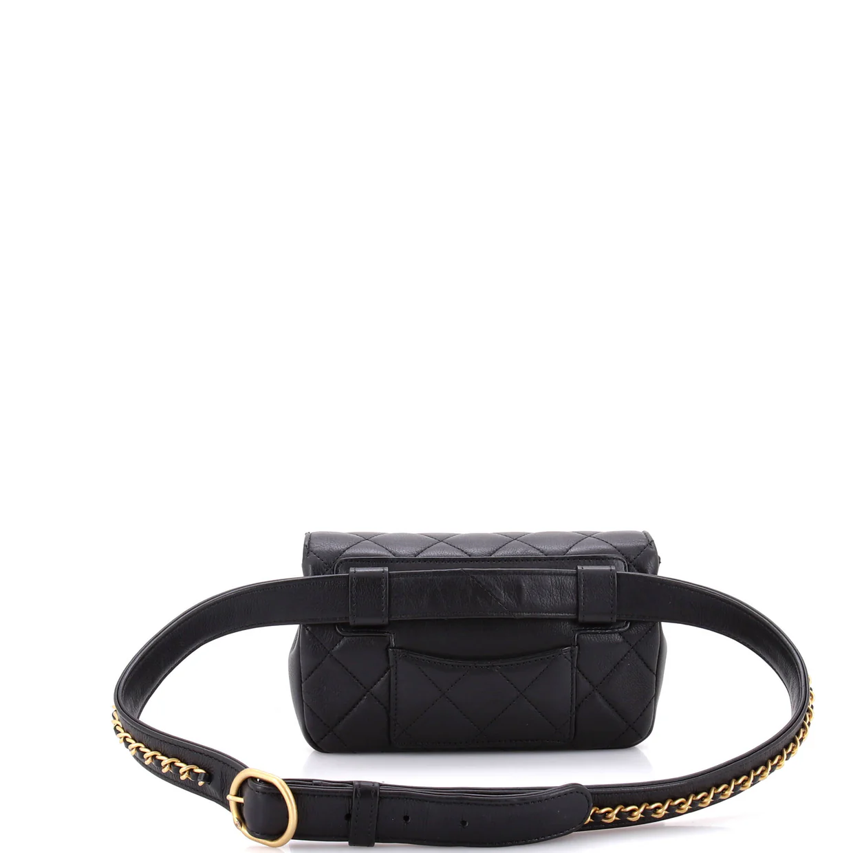 Chain Envelope Belt Bag Quilted Calfskin - Deep Luxury