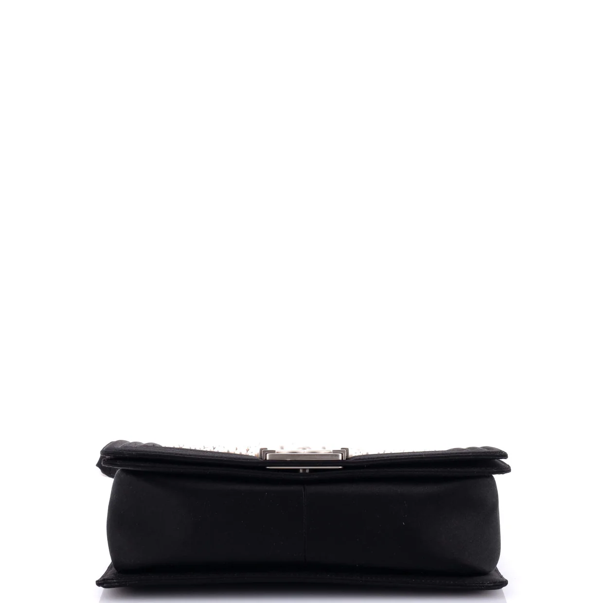 Boy Flap Bag Pearl Embellished Satin Old Medium - Deep Luxury