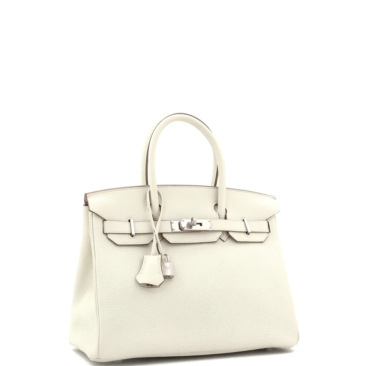 Birkin Handbag Light Togo with Palladium Hardware 30 - Deep Luxury