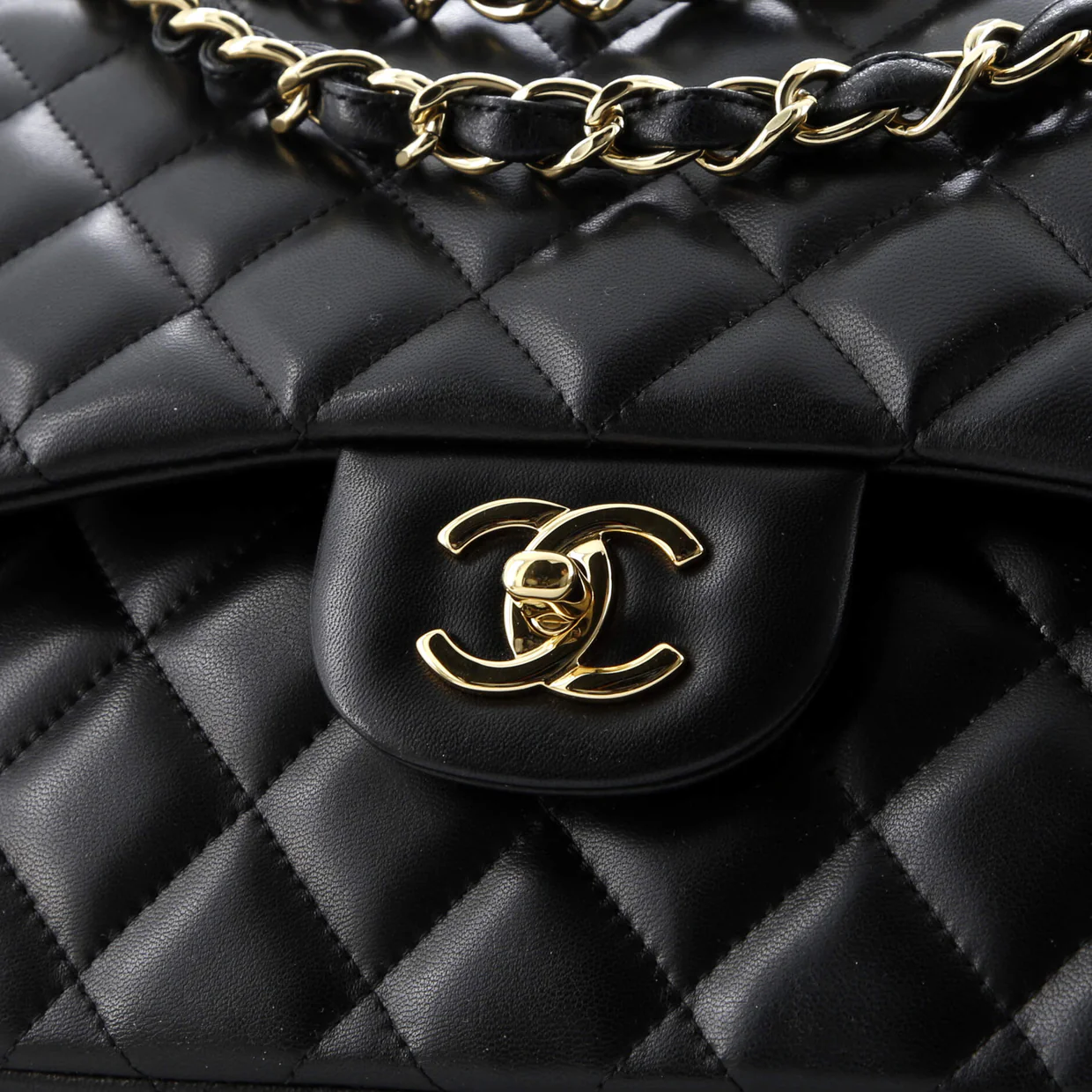 Classic Double Flap Bag Quilted Lambskin Jumbo - Deep Luxury