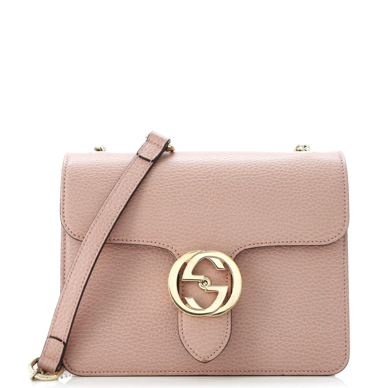 Interlocking Shoulder Bag Leather Small - Deep Luxury