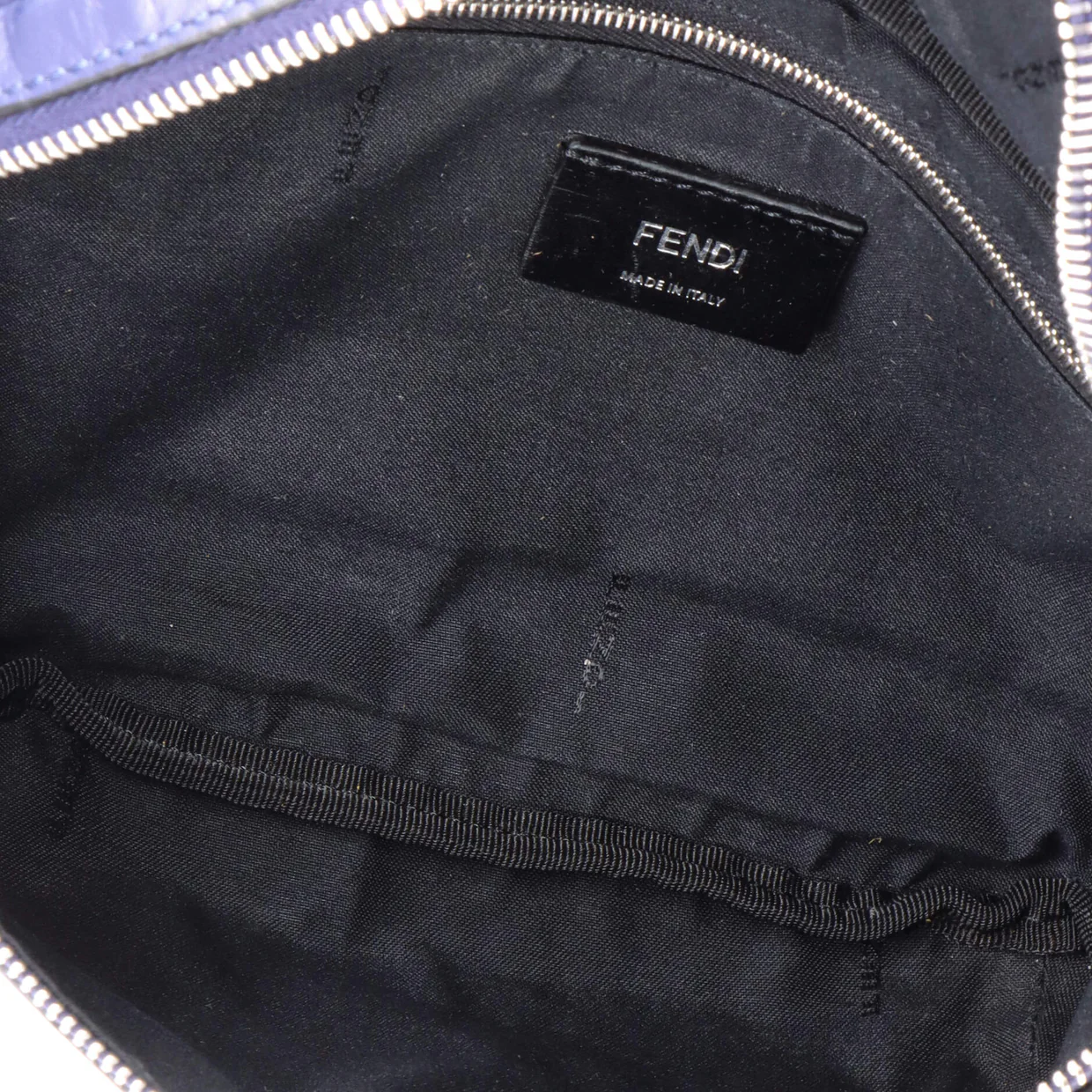 Zip Waist Bag Zucca Embossed Leather - Deep Luxury
