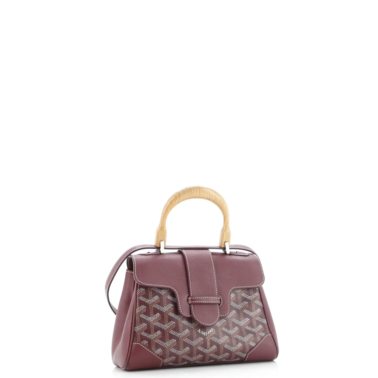 Saigon Top Handle Bag Coated Canvas with Leather Mini - Deep Luxury