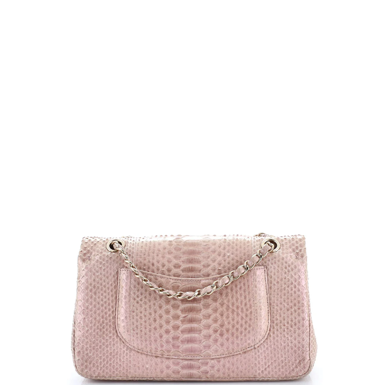 Classic Double Flap Bag Iridescent Python Medium - Deep Luxury