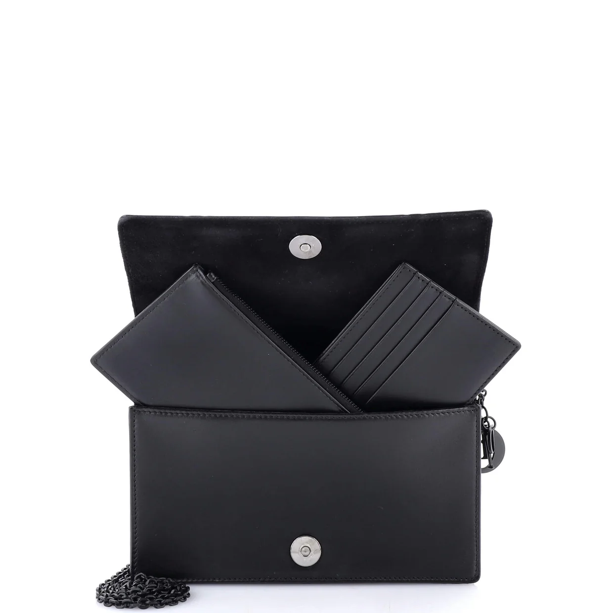 Lady Dior Chain Pouch Diamond Motif Cannage Calfskin - Deep Luxury