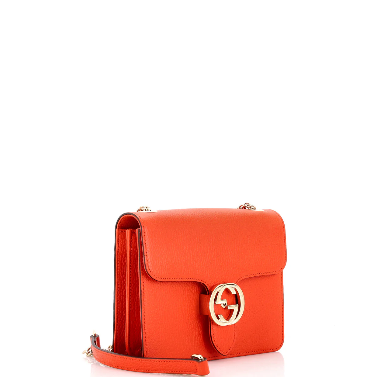 Interlocking Shoulder Bag Leather Small - Deep Luxury